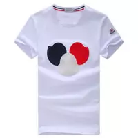 moncler cotton jersey t-shirt white devant badge